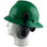 MSA Full Brim V-Guard Hard Hat with Earmuff Attachment - Green