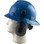 MSA Full Brim V-Guard Hard Hat with Earmuff Attachment - Blue