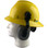 MSA Full Brim V-Guard Hard Hat with Earmuff Attachment - Yellow