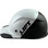 Actual Carbon Fiber Hard Hat - Cap Style Black and White - Left View