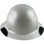 Actual Carbon Fiber Hard Hat - Full Brim Pearl White - Front View