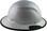 Actual Carbon Fiber Hard Hat - Full Brim Pearl White - with Protective Edge