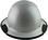 Actual Carbon Fiber Hard Hat - Full Brim Pearl White - with Protective Edge