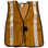 Gold Mesh Plain Safety Vest with Silver Stripes