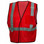 Pyramex NON-ANSI Mesh Safety Vests w/ Silver Stripes - Red