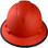 Pyramex Ridgeline Full Brim Style Hard Hat with Red Graphite Pattern with Protective Edge - Front