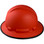 Pyramex Ridgeline Full Brim Style Hard Hat with Red Graphite Pattern and Protective Edge ~ Left View