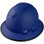 Pyramex Ridgeline Full Brim Style Hard Hat with Blue Graphite Pattern and Edging ~ Left Oblique View