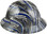 Blue Lives Matter Design Full Brim Hydro Dipped Hard Hat ~ Left Side View