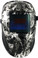 Hydro Dipped Auto Darkening Welding Helmet – White Smoke Design ~ Front View