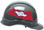 Pyramex Ridgeline Cap Style Hard Hats - Arkansas Flag ~ Right Side View