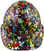 Sticker Bomb 5 Design Cap Style Hydro Dipped Hard Hats - Front View