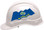 Pyramex Ridgeline Cap Style Hard Hats - Kansas Flag ~ Left Side View