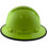 Pyramex Ridgeline Vented Lime Full Brim Style Hard Hat with Protective Edge Left