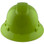 Pyramex Ridgeline Vented Lime Full Brim Style Hard Hat - 6 Point Suspensions 