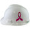 MSA V-Gard Cap Style Breast Cancer Awareness Ribbon Hard Hats with Fas-Trac Suspensions White