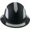 Actual Carbon Fiber Hard Hat - Full Brim Matte Black with Reflective Decal Kit Applied 