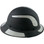 Actual Carbon Fiber Hard Hat - Full Brim Matte Black with Reflective Decal Kit Applied 