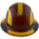 DAX Fiberglass Composite Hard Hat - Full Brim Natural Tan with Reflective Yellow Decal Kit Applied