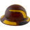 DAX Fiberglass Composite Hard Hat - Full Brim Natural Tan with Reflective Yellow Decal Kit Applied