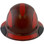 DAX Fiberglass Composite Hard Hat - Full Brim Natural Tan with Reflective Red Decal Kit Applied