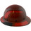 DAX Fiberglass Composite Hard Hat - Full Brim Natural Tan with Reflective Red Decal Kit Applied