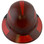 DAX Fiberglass Composite Hard Hat - Full Brim Natural Tan with Reflective Red Decal Kit Applied