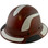 DAX Fiberglass Composite Hard Hat - Full Brim Natural Tan with Reflective White Decal Kit Applied