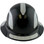 DAX Fiberglass Composite Hard Hat - Full Brim Black with Reflective White Decal Kit Applied