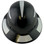 DAX Fiberglass Composite Hard Hat - Full Brim Black with Reflective White Decal Kit Applied