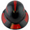 DAX Fiberglass Composite Hard Hat - Full Brim Black with Reflective Red Decal Kit Applied