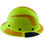 DAX Fiberglass Composite Hard Hat - Full Brim High-Viz Lime with Reflective Yellow Decal Kit Applied