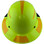 DAX Fiberglass Composite Hard Hat - Full Brim High-Viz Lime with Reflective Yellow Decal Kit Applied