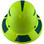 DAX Fiberglass Composite Hard Hat - Full Brim High-Viz Lime with Reflective Green Decal Kit Applied