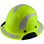 DAX Fiberglass Composite Hard Hat - Full Brim High-Viz Lime with Reflective White Decal Kit Applied