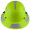 DAX Fiberglass Composite Hard Hat - Full Brim High-Viz Lime with Reflective White Decal Kit Applied