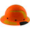 DAX Fiberglass Composite Hard Hat - Full Brim High-Viz Orange with Reflective Yellow Decal Kit Applied