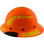 DAX Fiberglass Composite Hard Hat - Full Brim High-Viz Orange with Reflective Yellow Decal Kit Applied