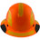 DAX Fiberglass Composite Hard Hat - Full Brim High-Viz Orange with Reflective Yellow Decal Kit Applied