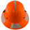 DAX Fiberglass Composite Hard Hat - Full Brim High-Viz Orange with Reflective White Decal Kit Applied