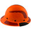 DAX Fiberglass Composite Hard Hat - Full Brim High-Viz Orange with Reflective Red Decal Kit Applied