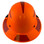 DAX Fiberglass Composite Hard Hat - Full Brim High-Viz Orange with Reflective Red Decal Kit Applied