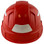 Pyramex Ridgeline Cap Style Hard Hats Red with White Reflective Decals Applied