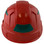 Pyramex Ridgeline Cap Style Hard Hats Red with Green Reflective Decals Applied