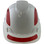 Pyramex Ridgeline Cap Style Hard Hats White with Red Reflective Decals Applied