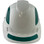 Pyramex Ridgeline Cap Style Hard Hats White with Green Reflective Decals Applied