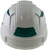 Pyramex Ridgeline Cap Style Hard Hats White with Green Reflective Decals Applied