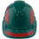 Pyramex Ridgeline Cap Style Hard Hats Green with Red Reflective Decals Applied