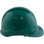 Pyramex Ridgeline Cap Style Hard Hats Green with Green Reflective Decals Applied