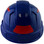 Pyramex Ridgeline Cap Style Hard Hats Blue with Red Reflective Decals Applied